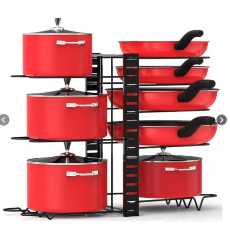 Estante Organizador Ajustable para Ollas y Sartenes